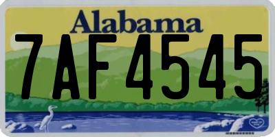 AL license plate 7AF4545