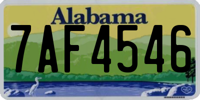 AL license plate 7AF4546