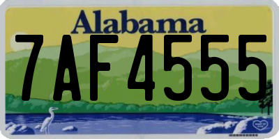 AL license plate 7AF4555