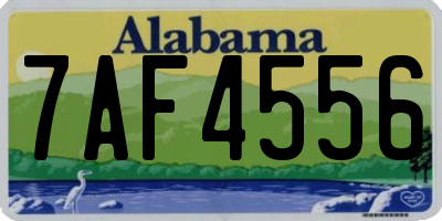 AL license plate 7AF4556
