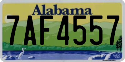 AL license plate 7AF4557
