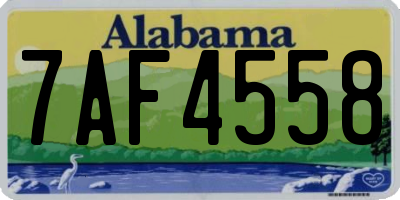 AL license plate 7AF4558