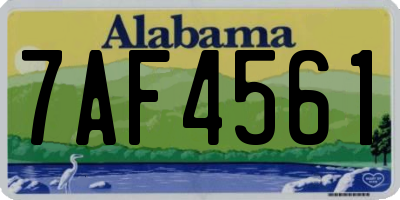 AL license plate 7AF4561