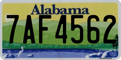 AL license plate 7AF4562
