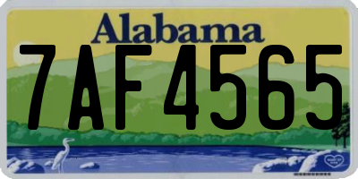 AL license plate 7AF4565