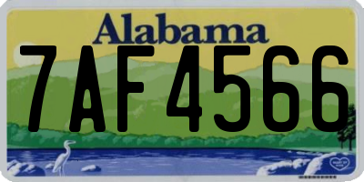 AL license plate 7AF4566