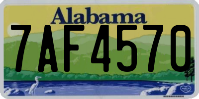 AL license plate 7AF4570