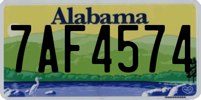 AL license plate 7AF4574
