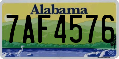 AL license plate 7AF4576