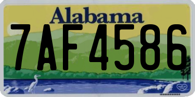 AL license plate 7AF4586