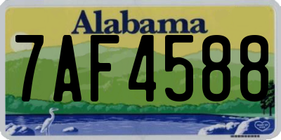 AL license plate 7AF4588