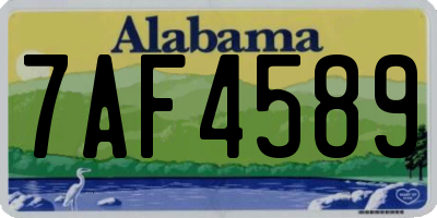 AL license plate 7AF4589