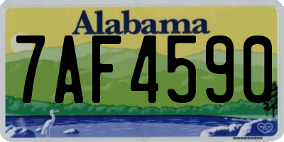 AL license plate 7AF4590