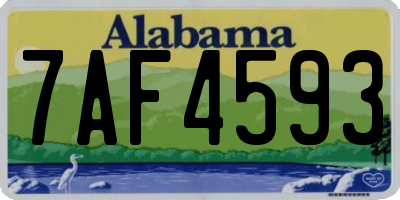 AL license plate 7AF4593