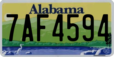 AL license plate 7AF4594