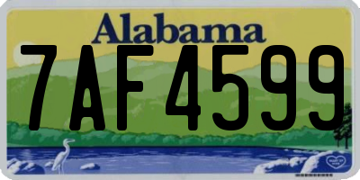 AL license plate 7AF4599