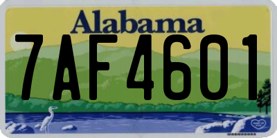 AL license plate 7AF4601