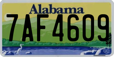 AL license plate 7AF4609