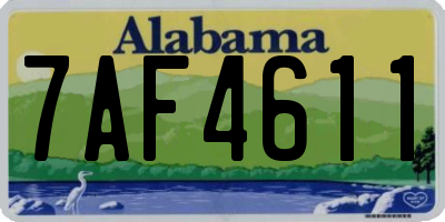 AL license plate 7AF4611