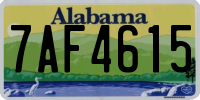 AL license plate 7AF4615