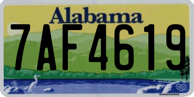 AL license plate 7AF4619