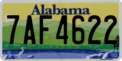 AL license plate 7AF4622