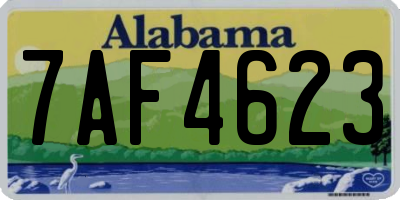 AL license plate 7AF4623