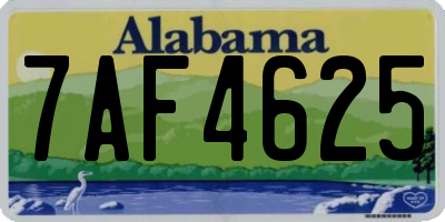 AL license plate 7AF4625