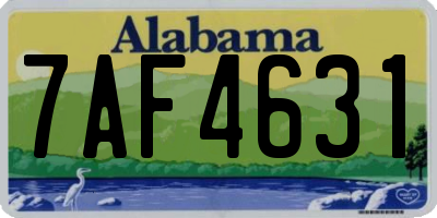 AL license plate 7AF4631