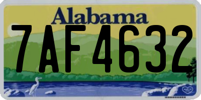 AL license plate 7AF4632