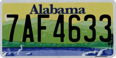 AL license plate 7AF4633