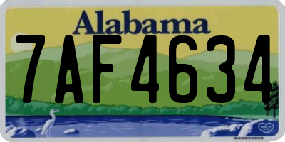 AL license plate 7AF4634