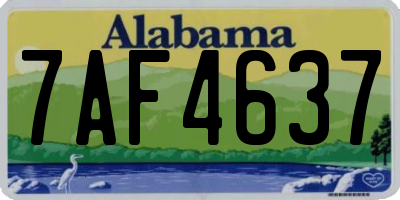 AL license plate 7AF4637