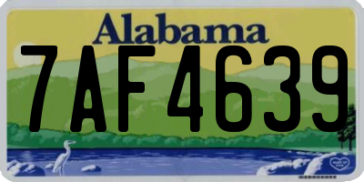 AL license plate 7AF4639