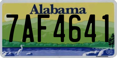 AL license plate 7AF4641