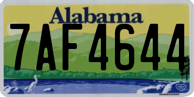 AL license plate 7AF4644