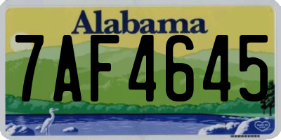 AL license plate 7AF4645