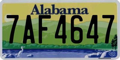 AL license plate 7AF4647