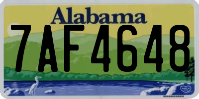 AL license plate 7AF4648