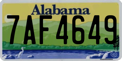 AL license plate 7AF4649