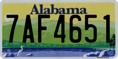AL license plate 7AF4651