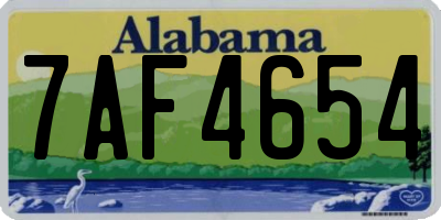 AL license plate 7AF4654
