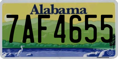 AL license plate 7AF4655