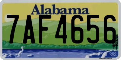 AL license plate 7AF4656