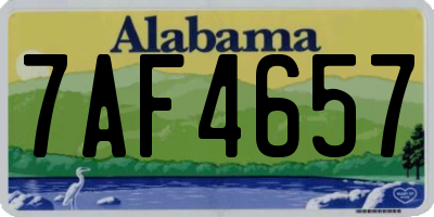 AL license plate 7AF4657