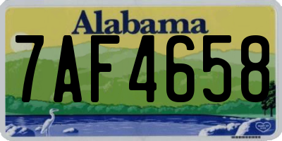 AL license plate 7AF4658