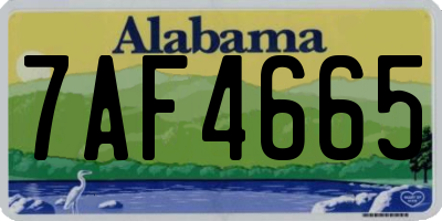 AL license plate 7AF4665