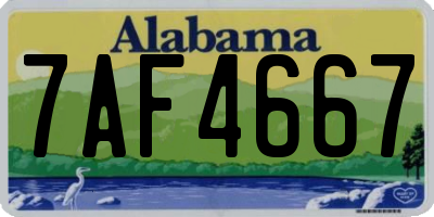 AL license plate 7AF4667