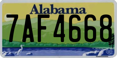 AL license plate 7AF4668