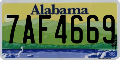 AL license plate 7AF4669